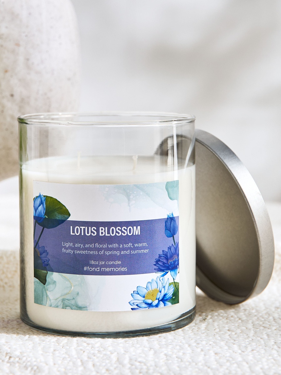 Aure 18oz Glass Jar Candle with Metal Lid - 10.7x13.2 cm