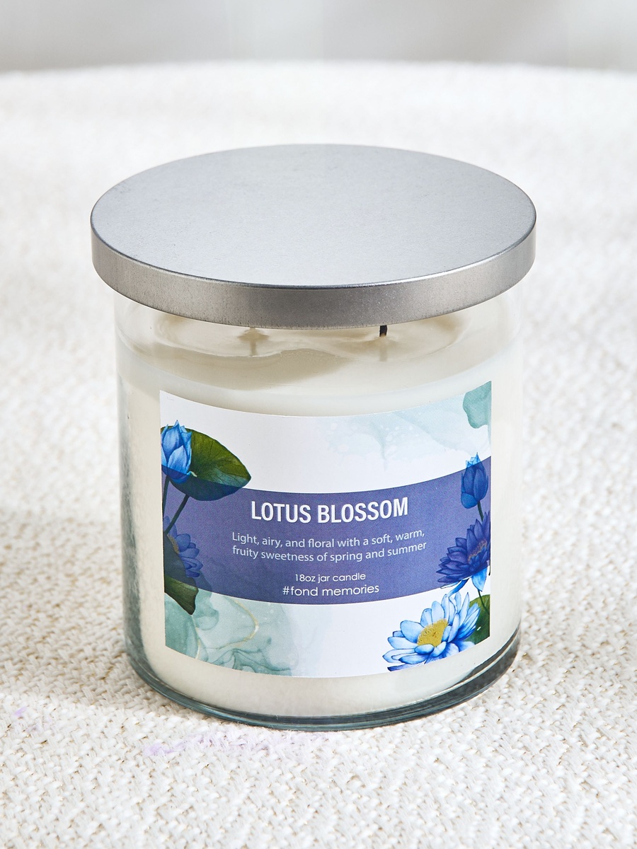 Aure 18oz Glass Jar Candle with Metal Lid - 10.7x13.2 cm