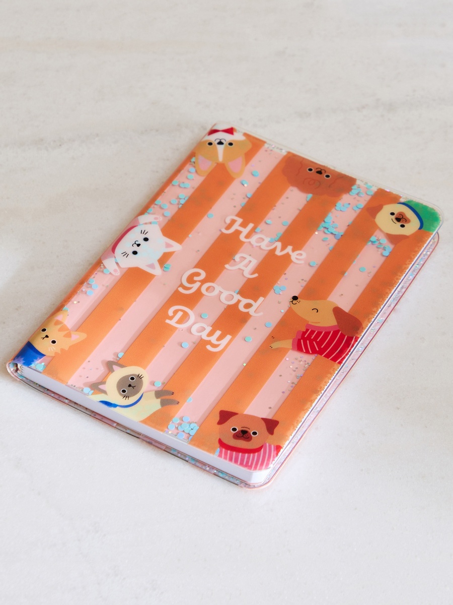 Scribble Peek-a-Boo with Glitter B6 80-Sheet Notebook - 12.3x18 cm