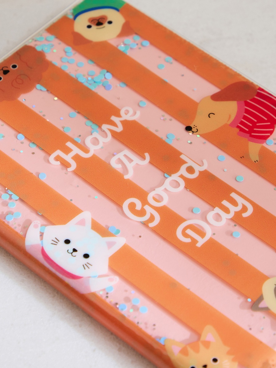 Scribble Peek-a-Boo with Glitter B6 80-Sheet Notebook - 12.3x18 cm