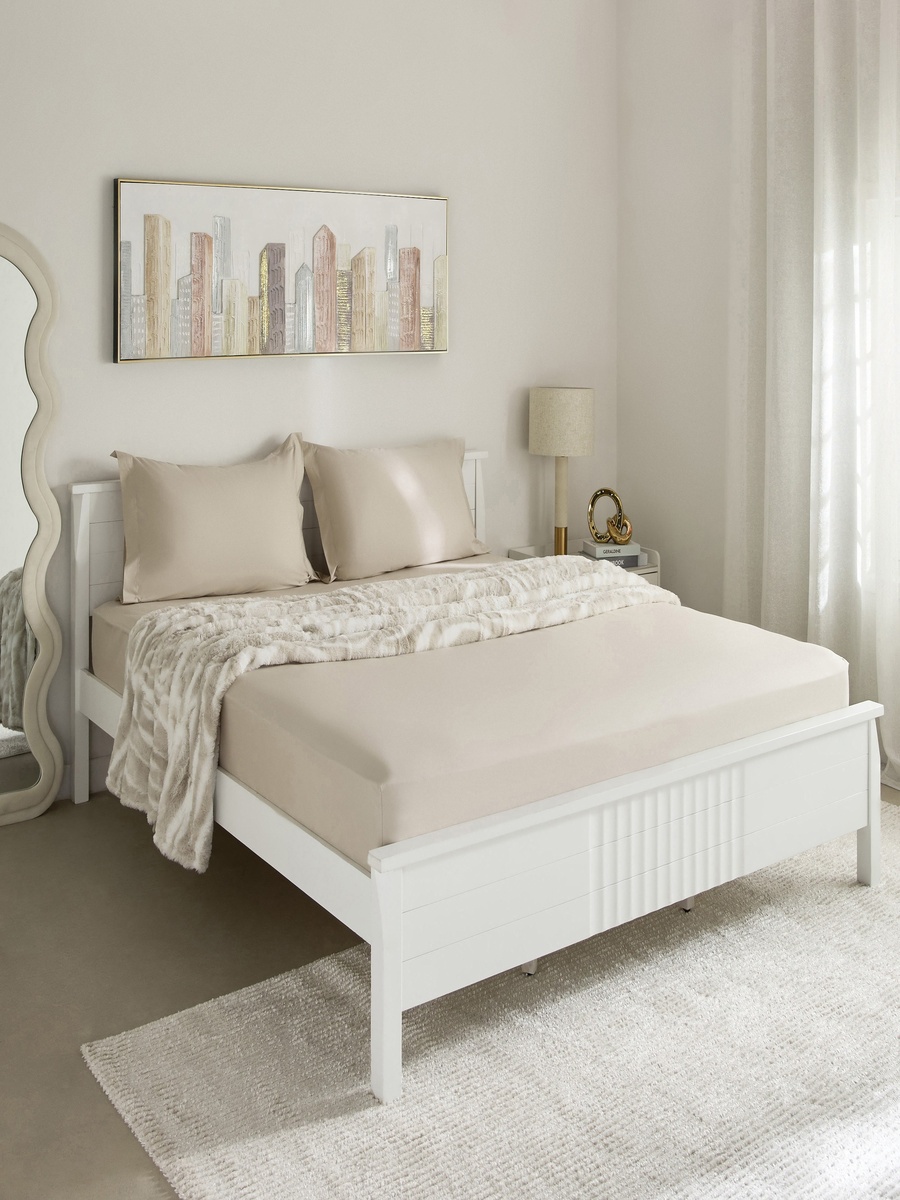 Purely Percale Olympic Queen Fitted Sheet - 160x200+40 cm