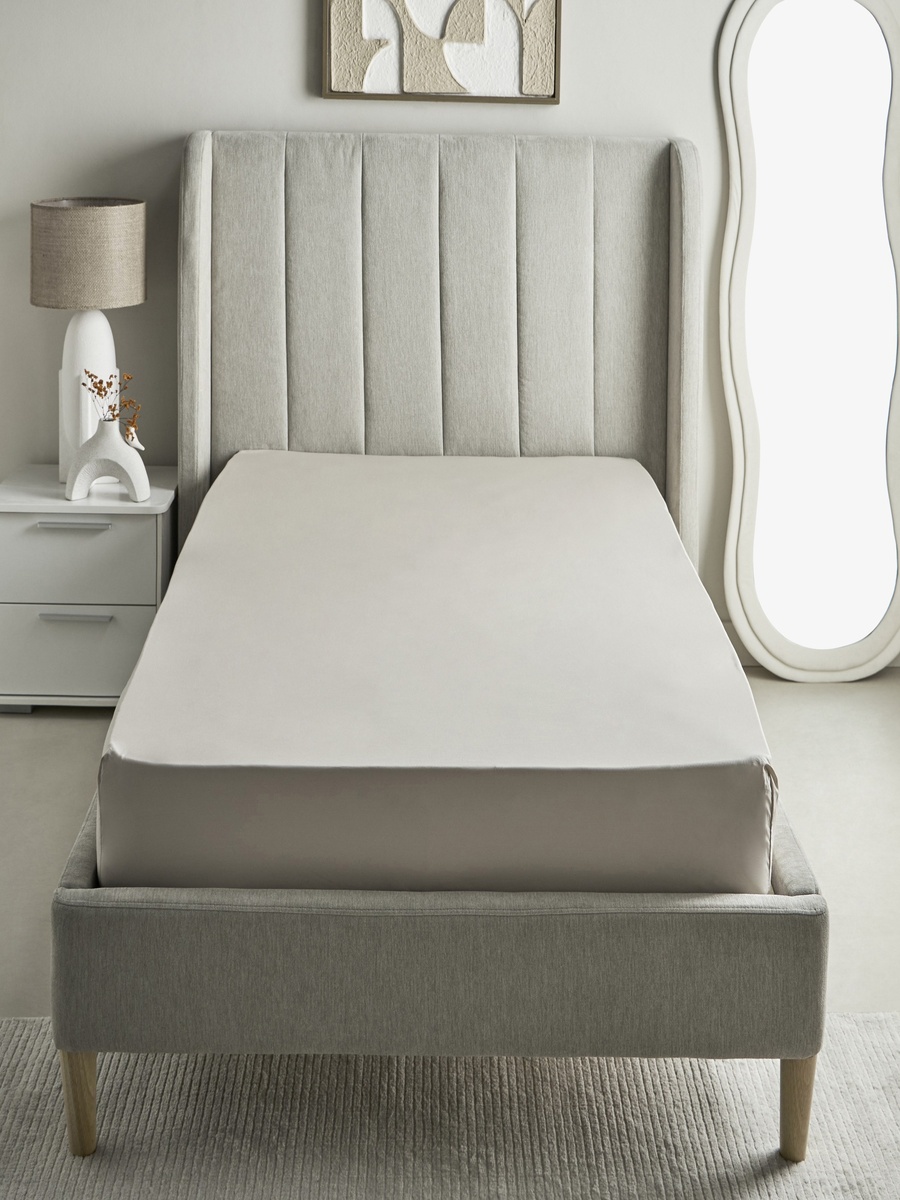 Purely-percale 300TC Double Fitted Sheet - 140x200+40 cm