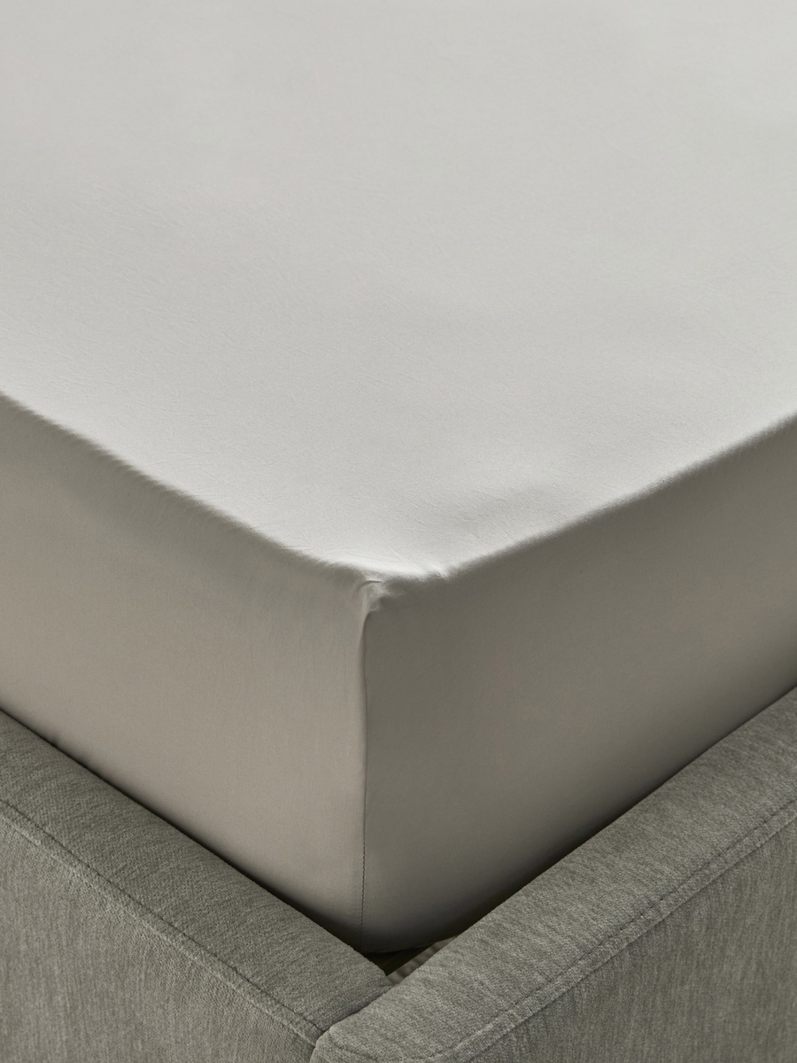 Purely-percale 300TC Double Fitted Sheet - 140x200+40 cm