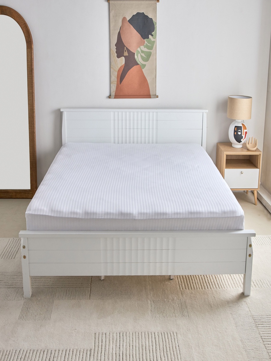 Hamilton Satin Stripe Super King Fitted Sheet - 200x200+36 cm