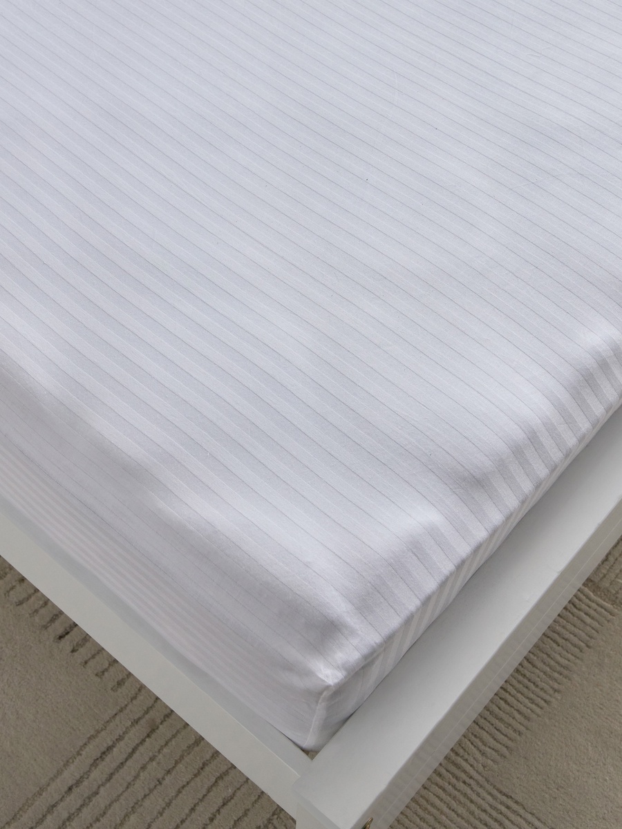 Hamilton Satin Stripe Super King Fitted Sheet - 200x200+36 cm