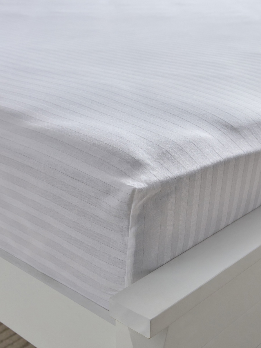 Hamilton Satin Stripe Super King Fitted Sheet - 200x200+36 cm