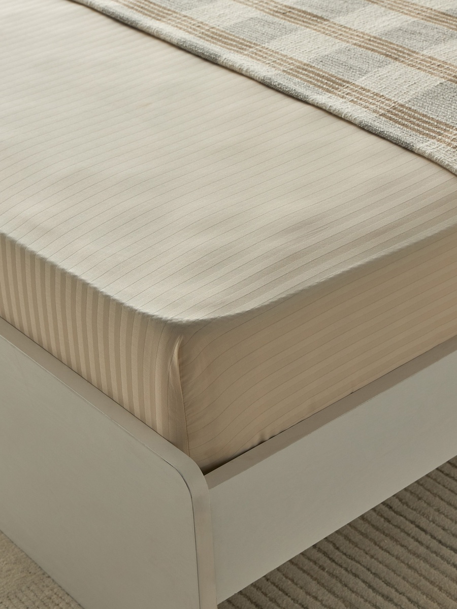Hamilton Satin Stripe Olympic Queen Fitted Sheet - 160x200+36 cm
