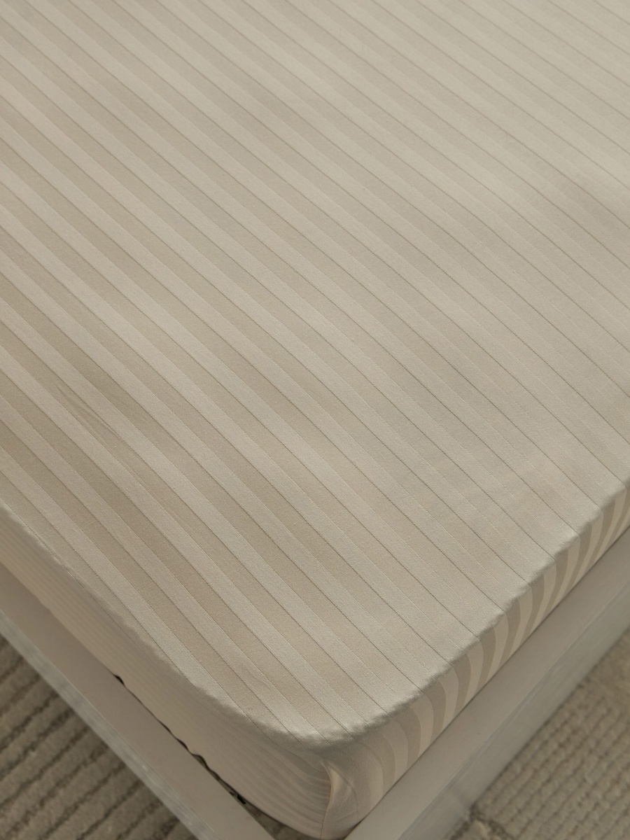 Hamilton Satin Stripe Olympic Queen Fitted Sheet - 160x200+36 cm