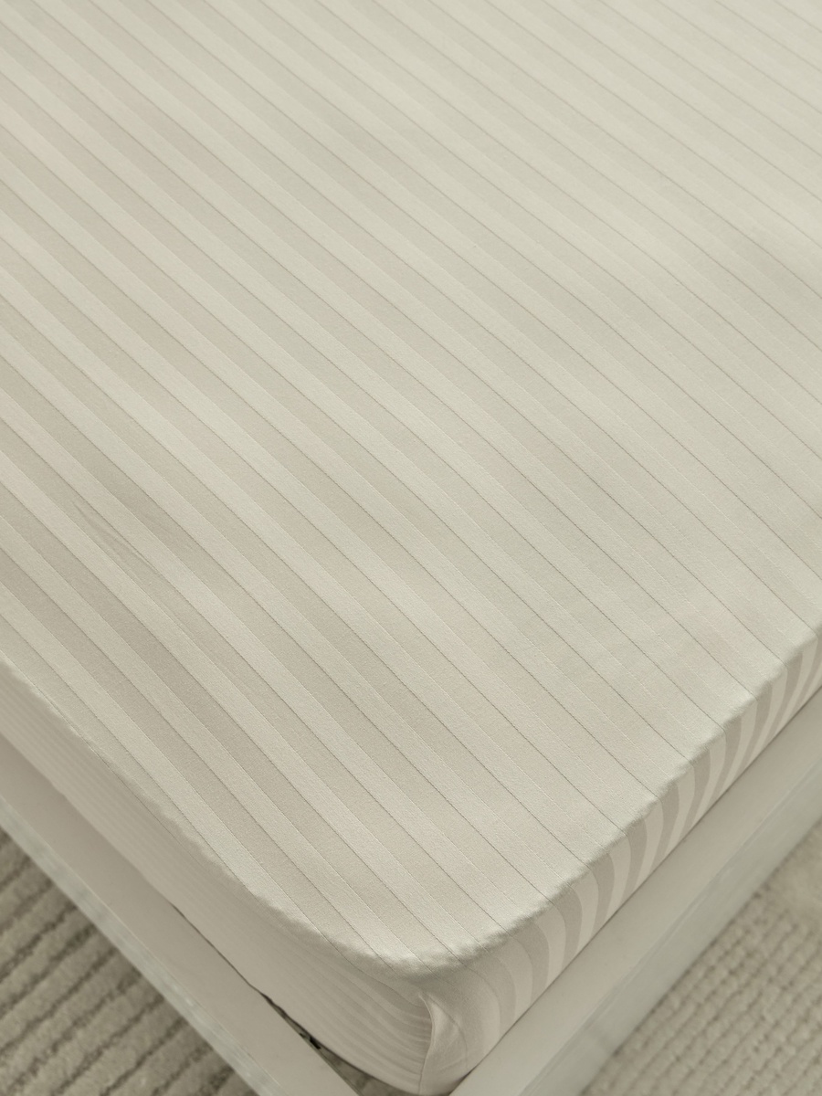 Hamilton Satin Stripe Olympic Queen Fitted Sheet - 160x200+36 cm