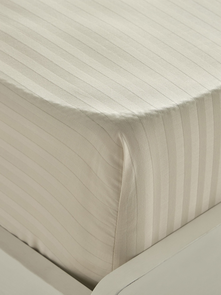 Hamilton Satin Stripe Olympic Queen Fitted Sheet - 160x200+36 cm