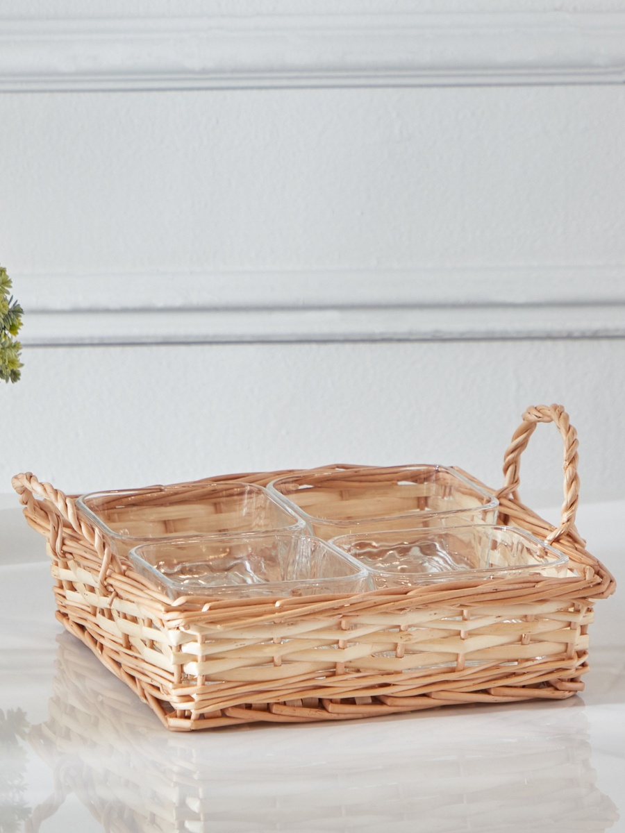 Minimalist 5-Piece Glass Snack Set