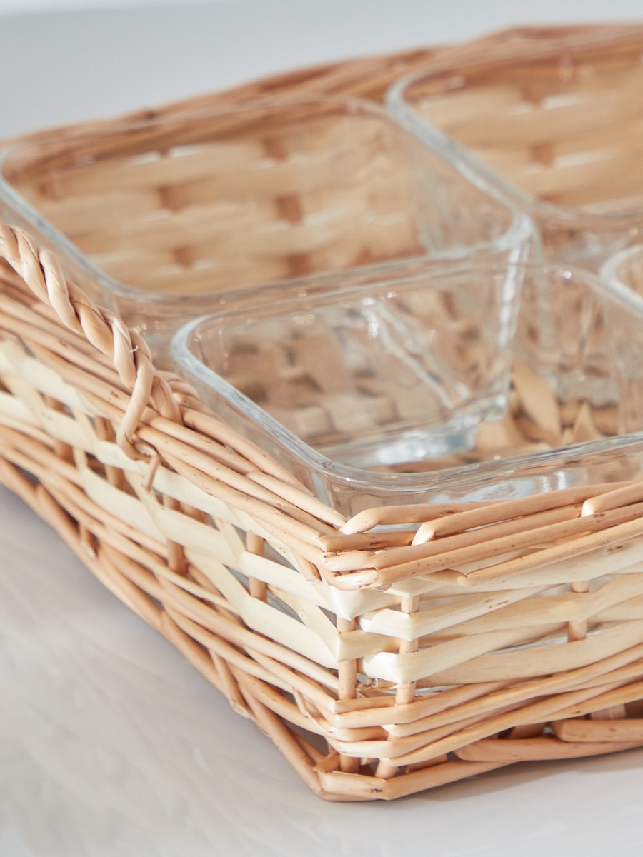 Minimalist 5-Piece Glass Snack Set