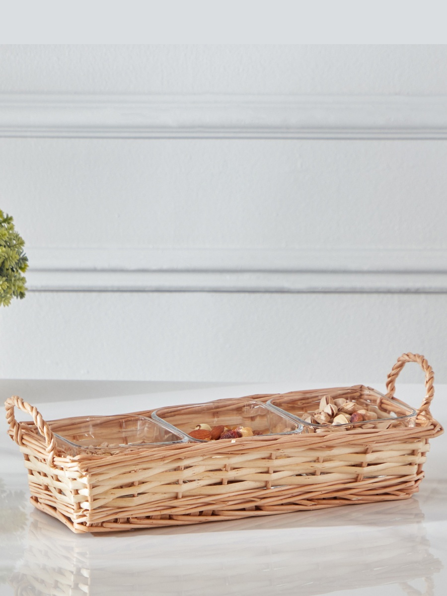 Minimalist 4-Piece Glass Snack Set