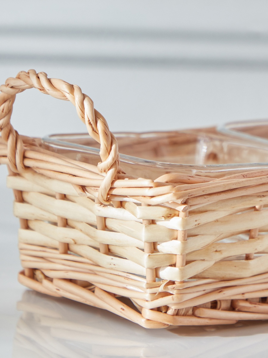Minimalist 4-Piece Glass Snack Set