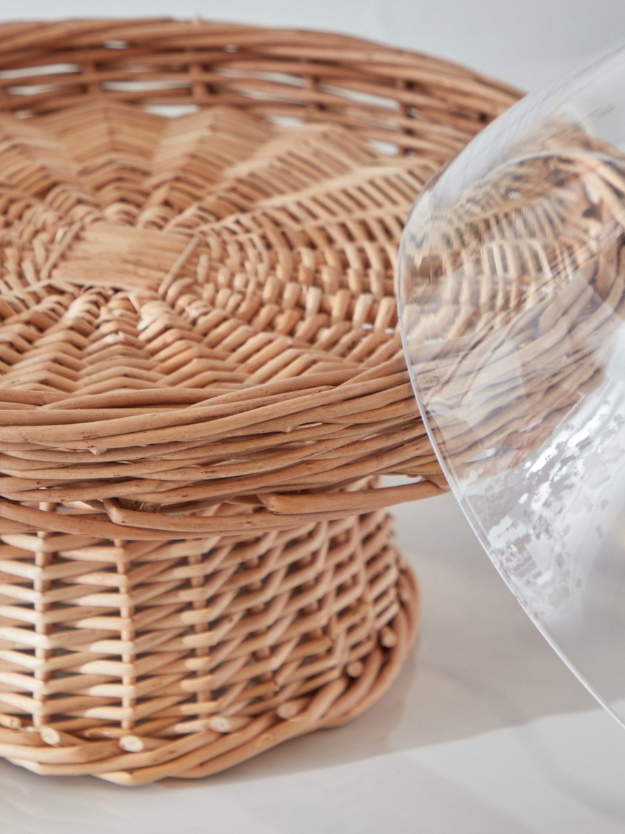 Minimalist 2-Piece Glass Cake Dome Set