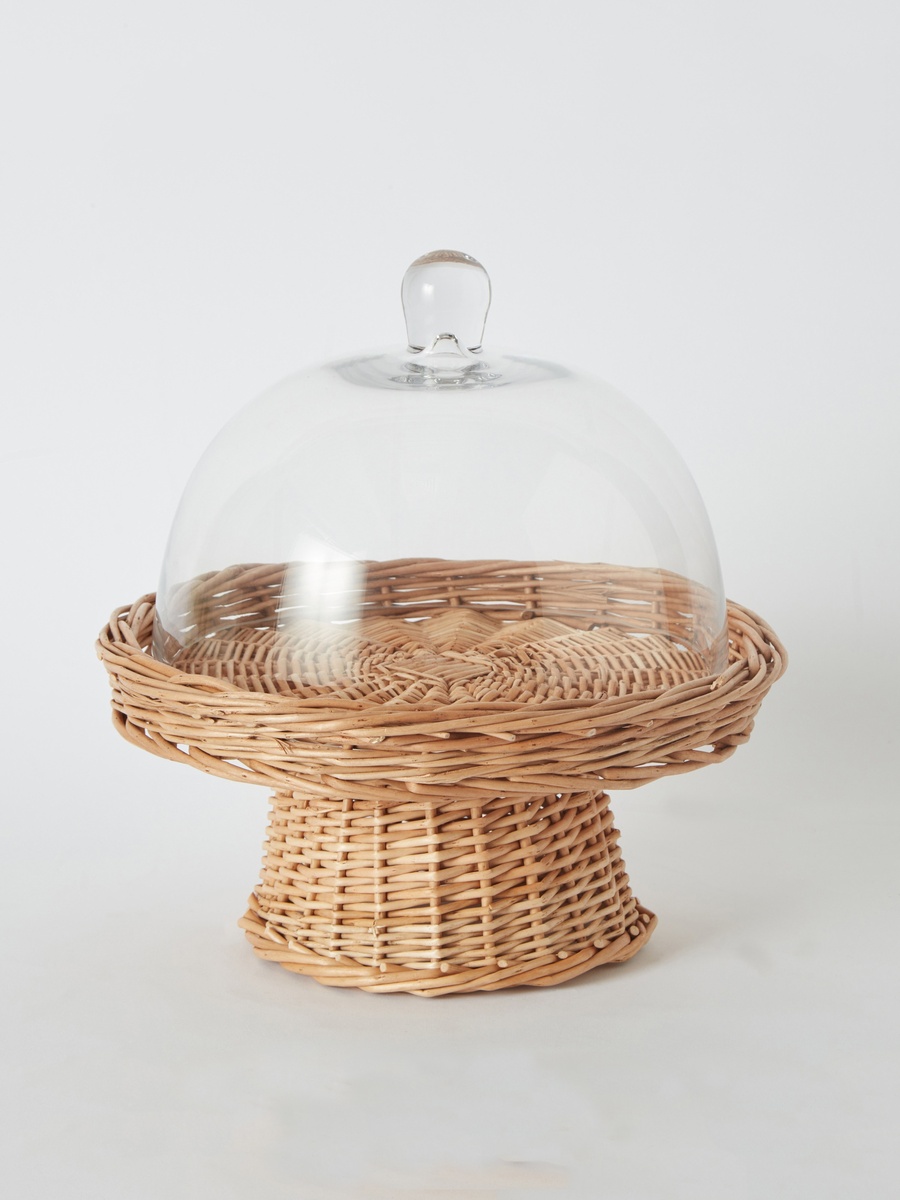 Minimalist 2-Piece Glass Cake Dome Set