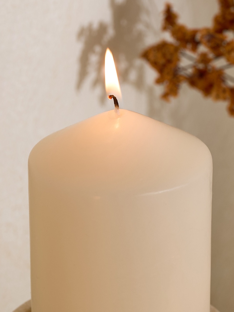 مجموعة من 3 شموع عمودية غير معطرة