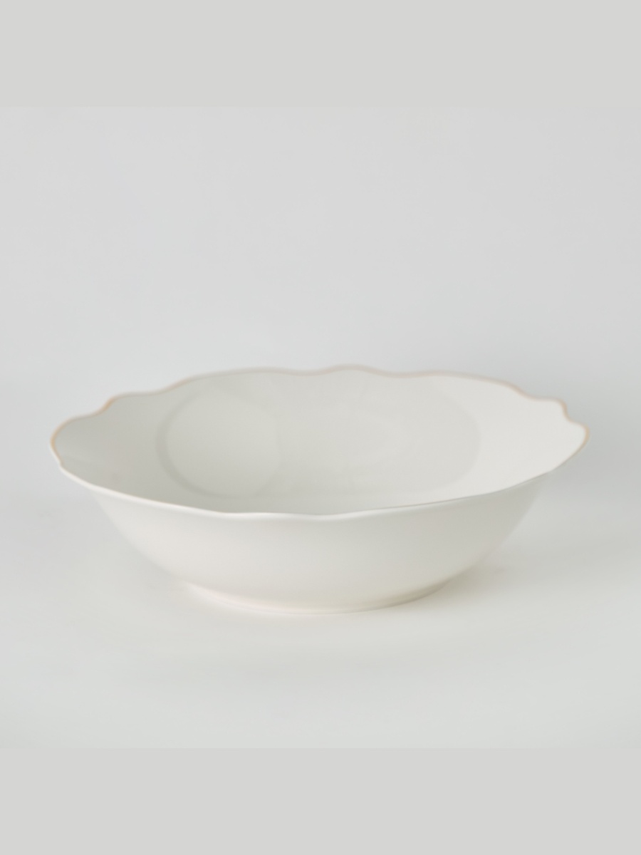 Ivory New Bone China Rim Serving Bowl - 22 cm