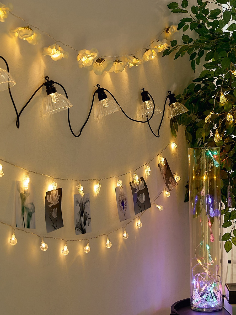 Dux 8 Acrylic Lamp Shade with Warm LED String Light For Default ...