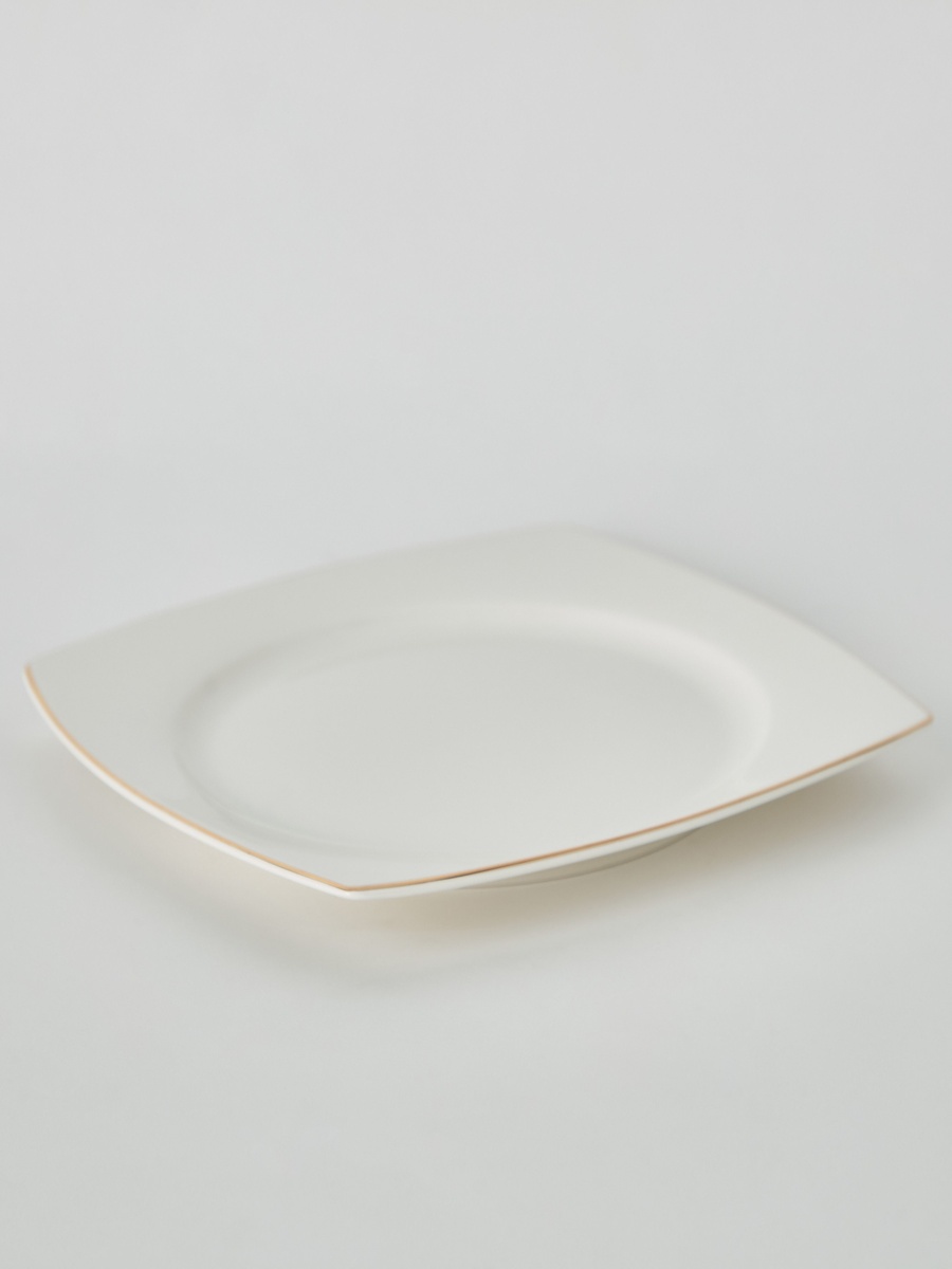 Peace New Bone China Line Square Dinner Plate - 26.7 cm