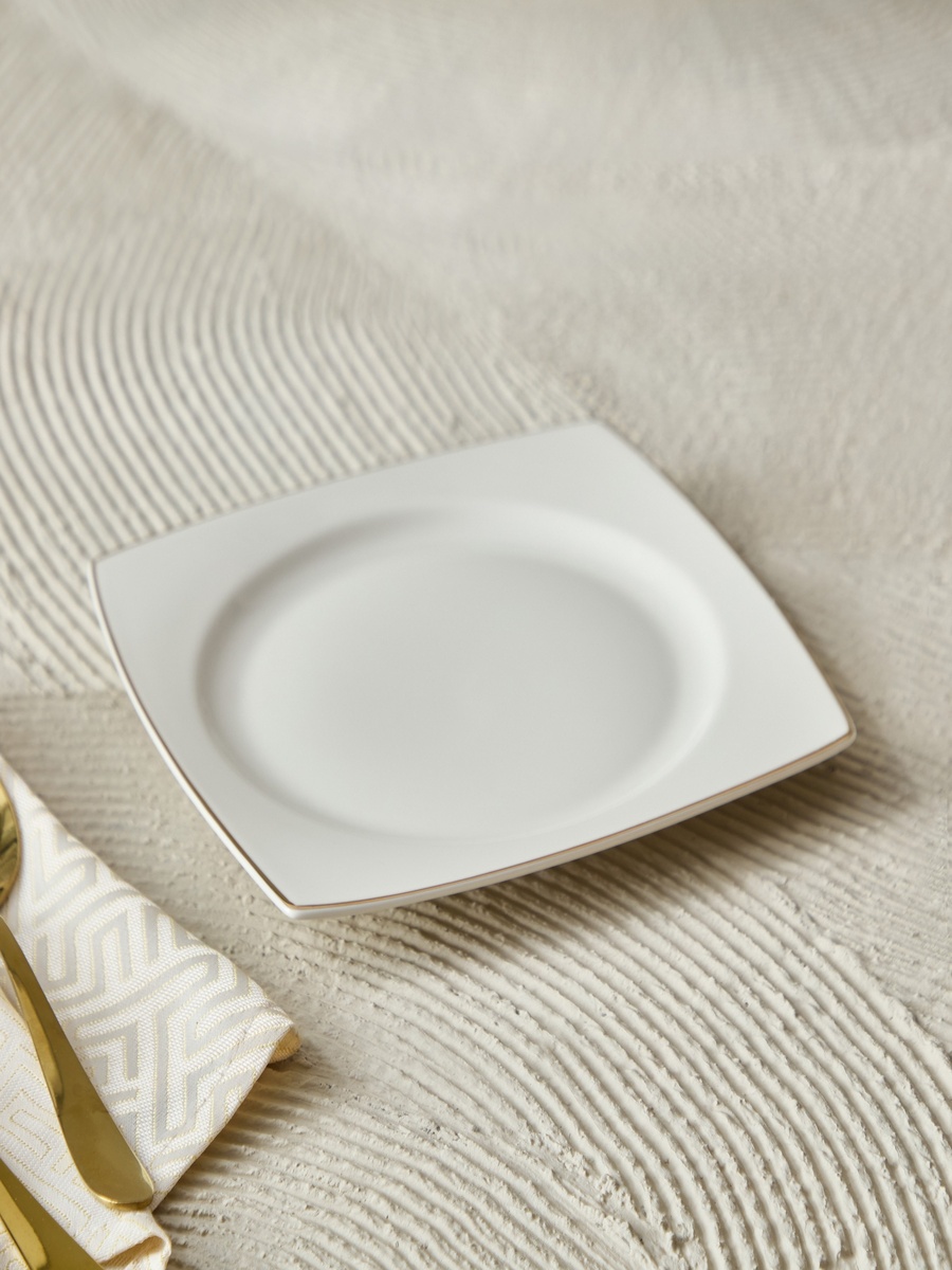 Peace New Bone China Line Square Side Plate - 20 cm