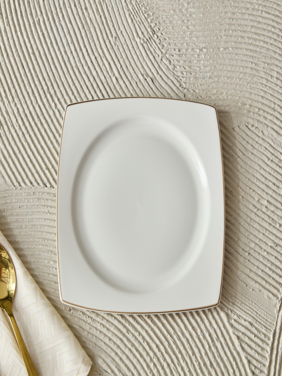 Peace New Bone China Line Square Side Plate - 20 cm