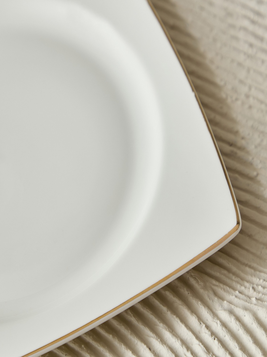 Peace New Bone China Line Square Side Plate - 20 cm