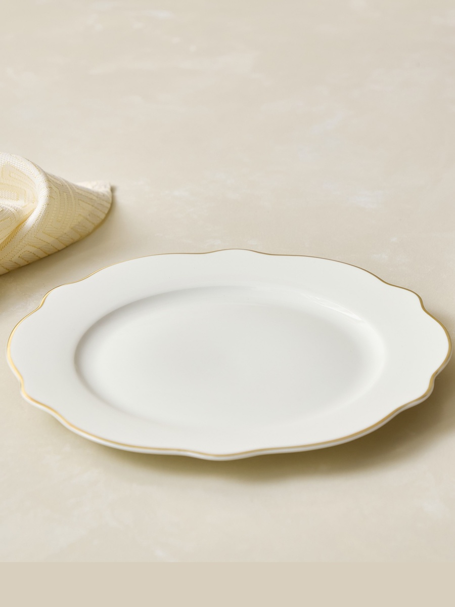 Ivory New Bone China Rim Side Plate - 20 cm
