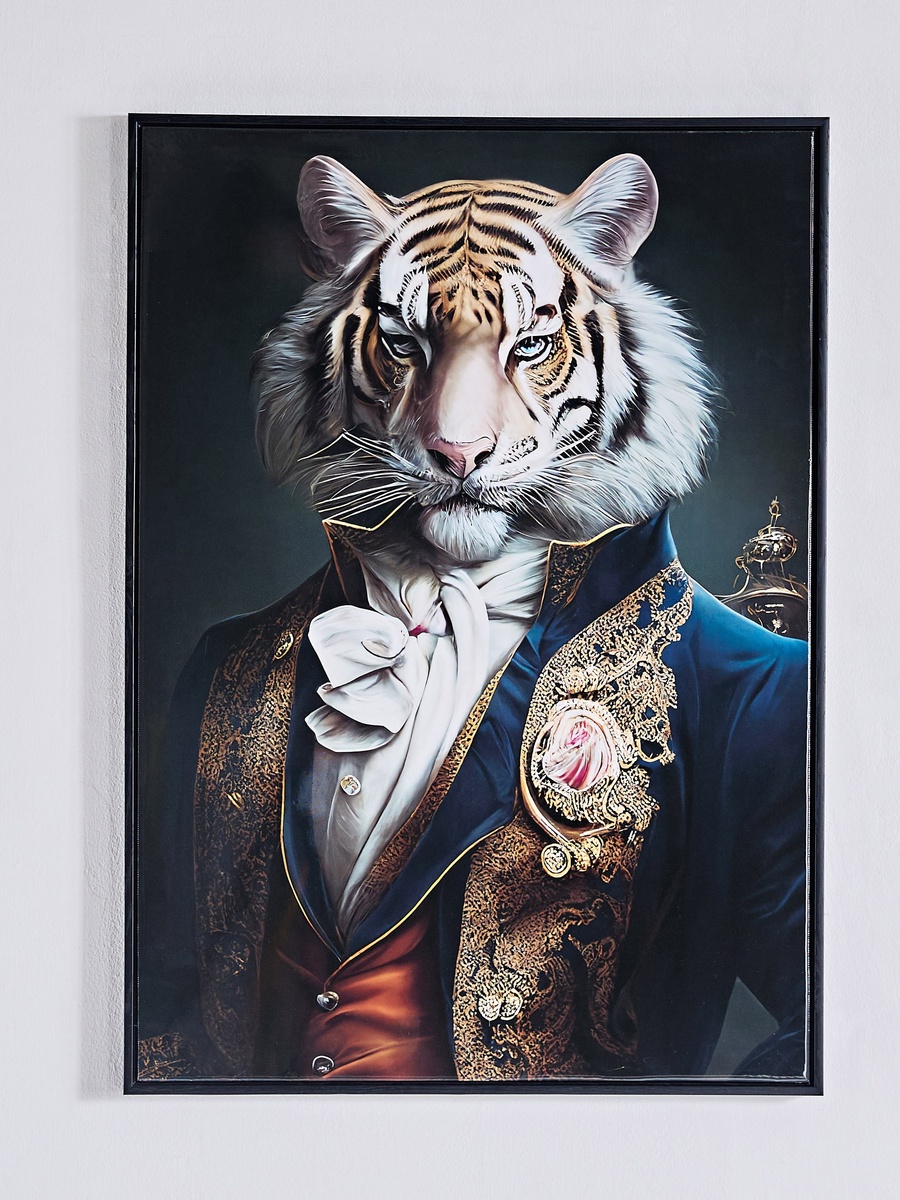 Ersel Tiger Framed Picture - 50x70x2.5 cm