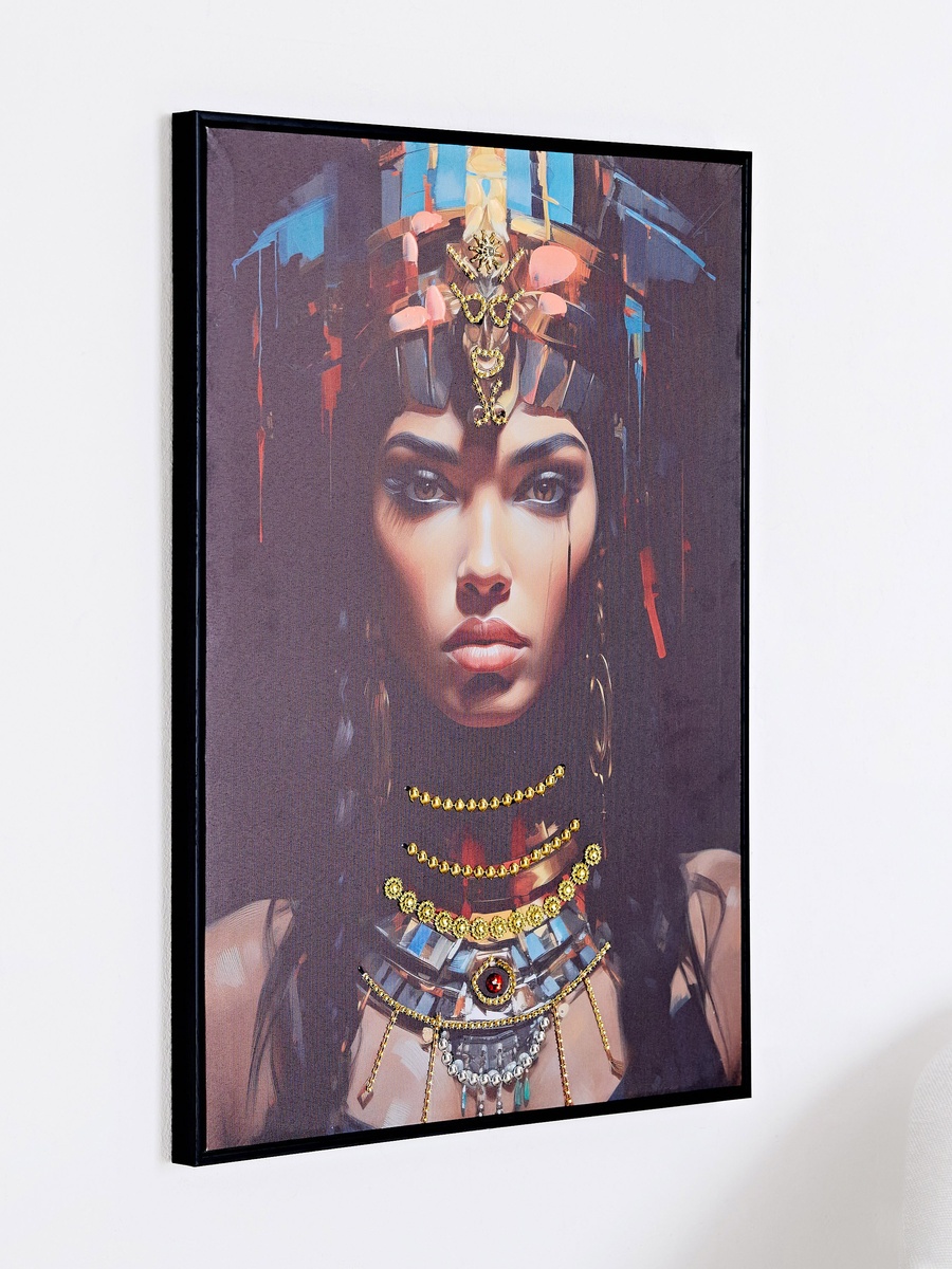 Ersel Girl Canvas with Hand Painting - 50x70x2.5 cm