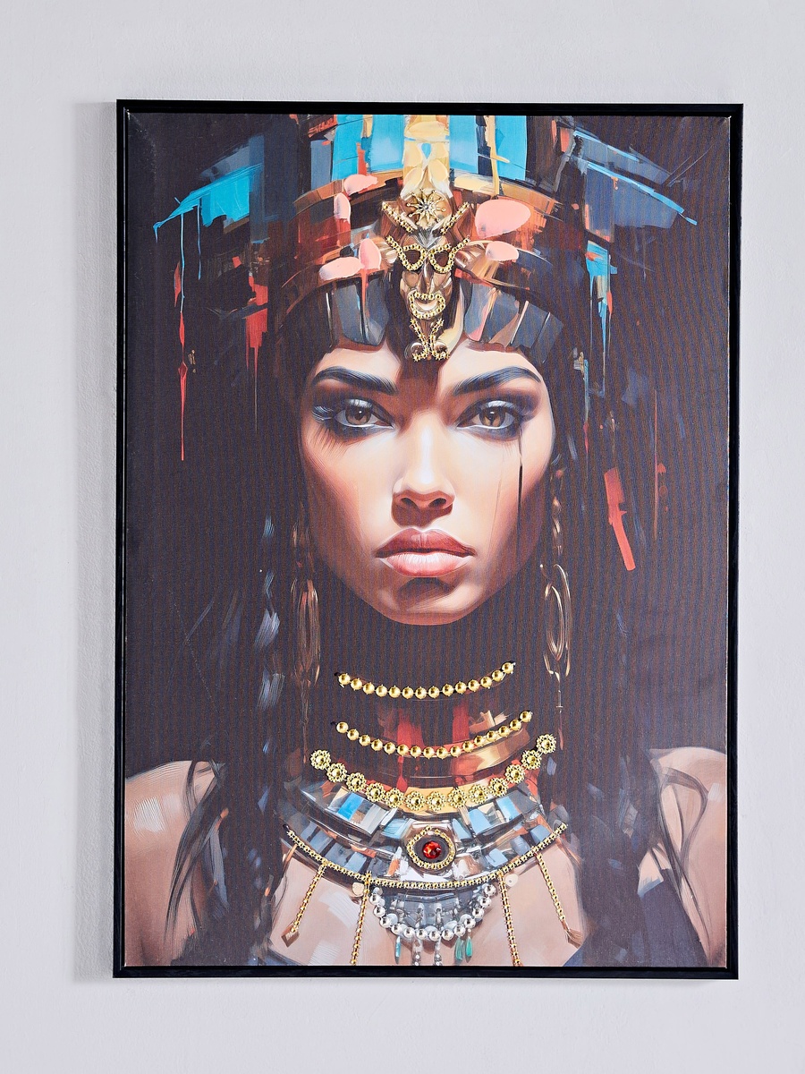 Ersel Girl Canvas with Hand Painting - 50x70x2.5 cm