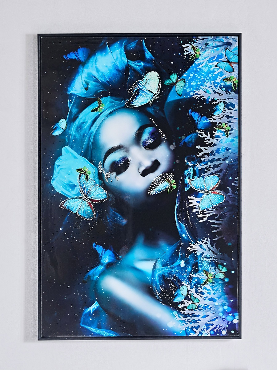 Ersel Girl Framed Picture with High Gloss Surface - 60x90x2.8 cm