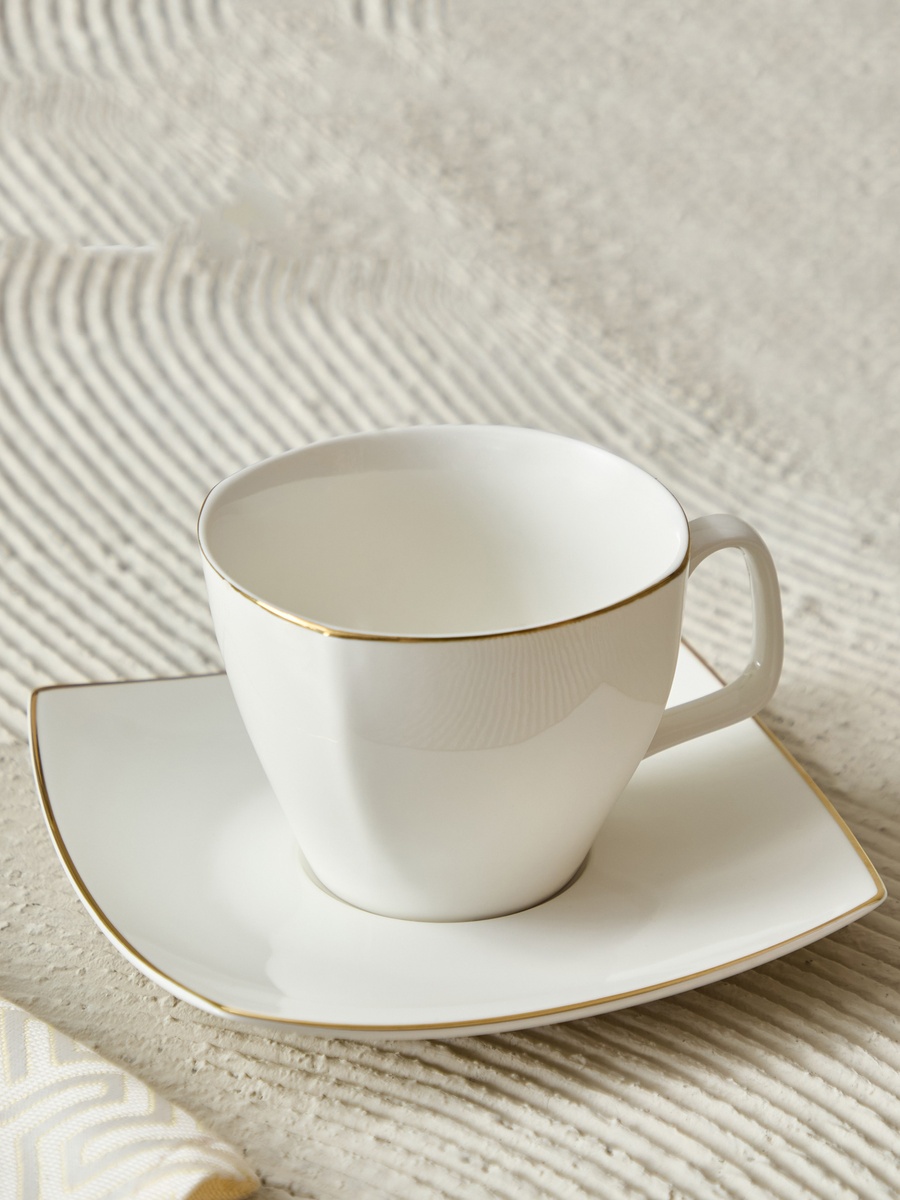 Peace New Bone China Line Tea Cup and Saucer - 220 ml