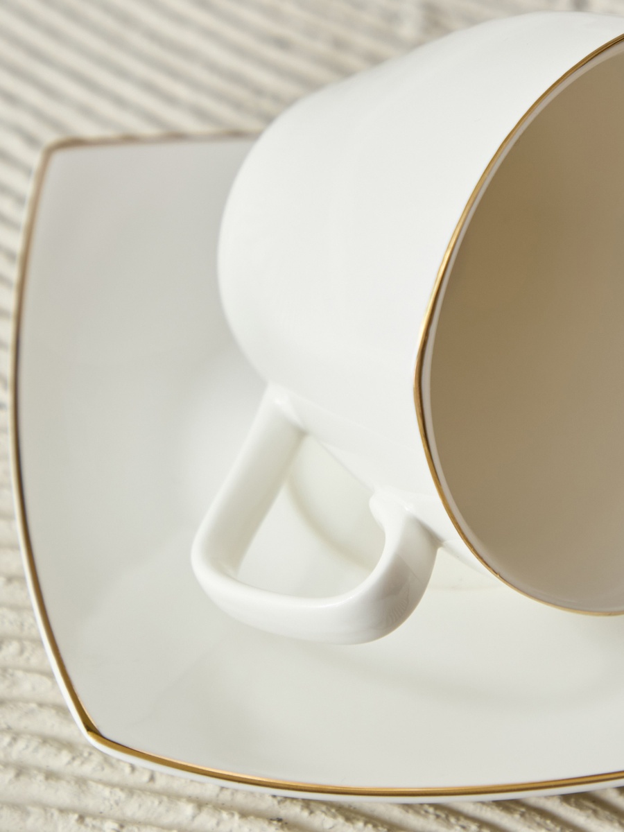 Peace New Bone China Line Tea Cup and Saucer - 220 ml