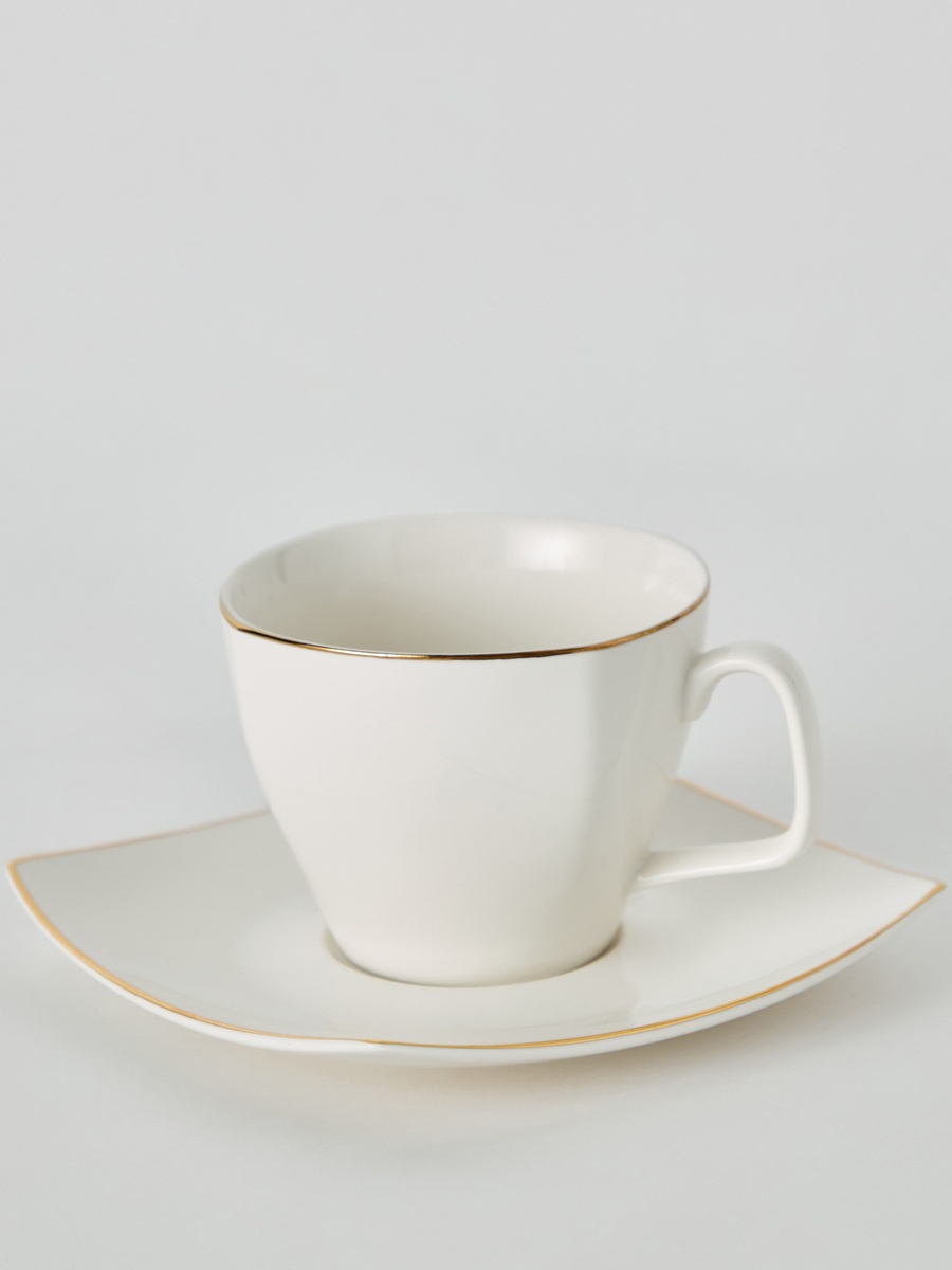Peace New Bone China Line Tea Cup and Saucer - 220 ml