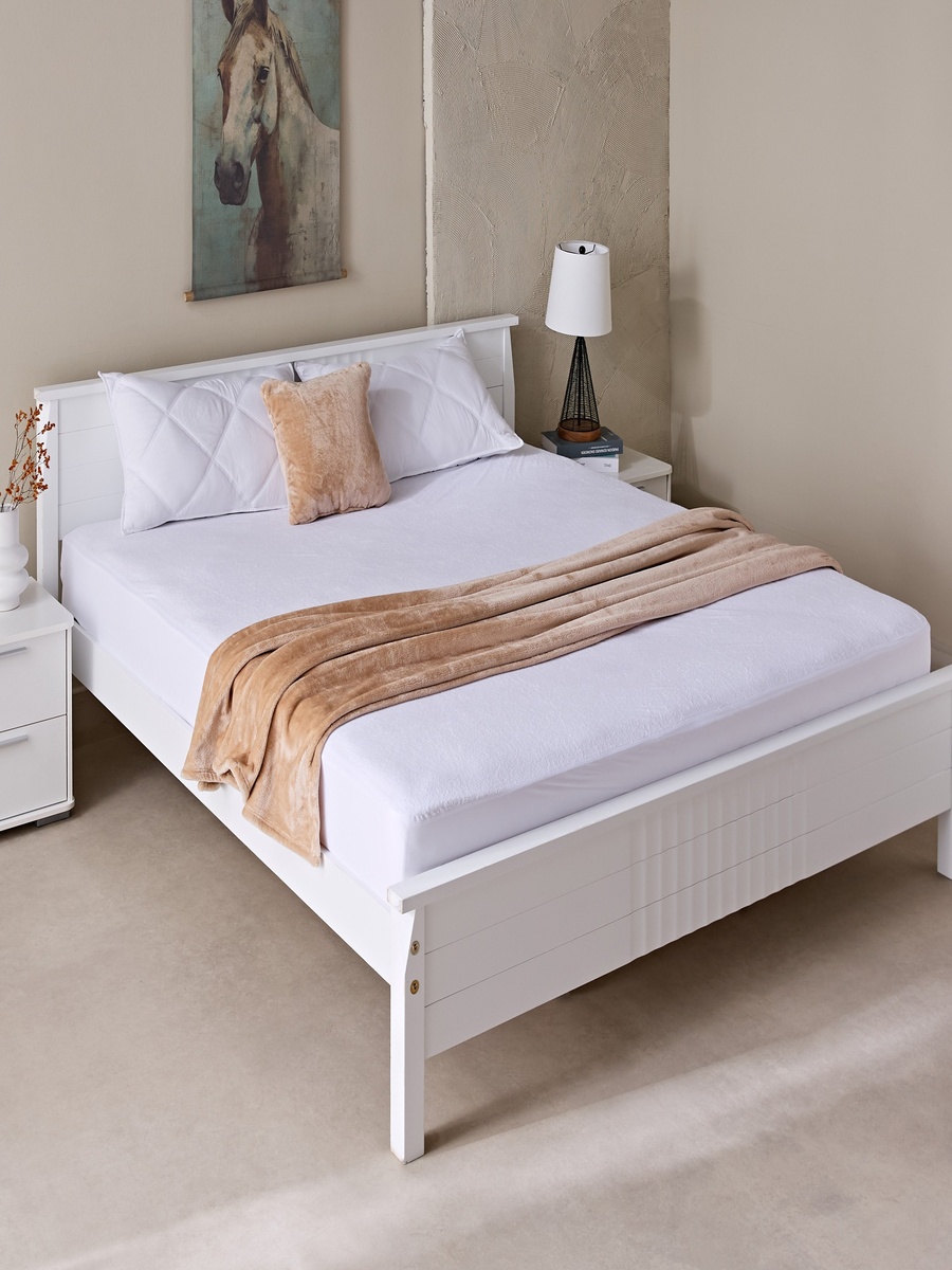 Terry Waterproof King Mattress Protector - 180X200+33 cm