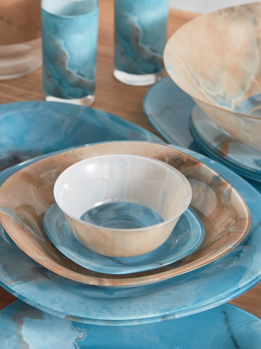 Luminarc 46-Piece Glass Gismon Dinner Set - Serves 6