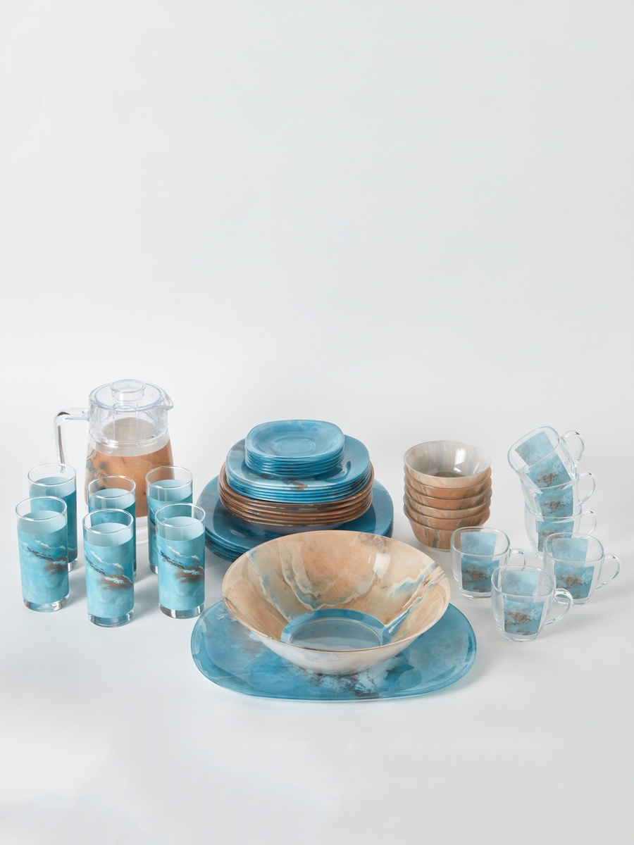 Luminarc 46-Piece Glass Gismon Dinner Set - Serves 6