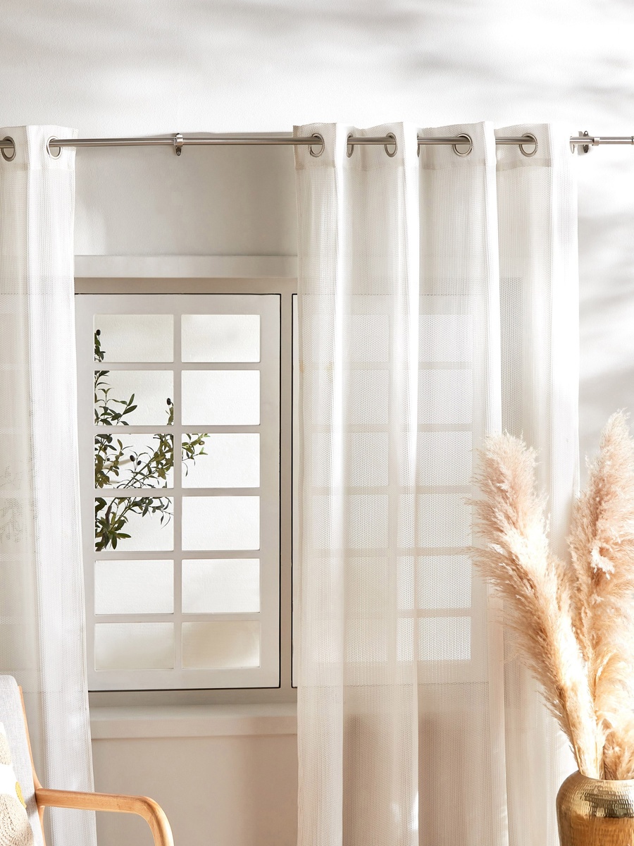 Crown 19mm Extendable Curtain Rod and Finial - 157-457 cm