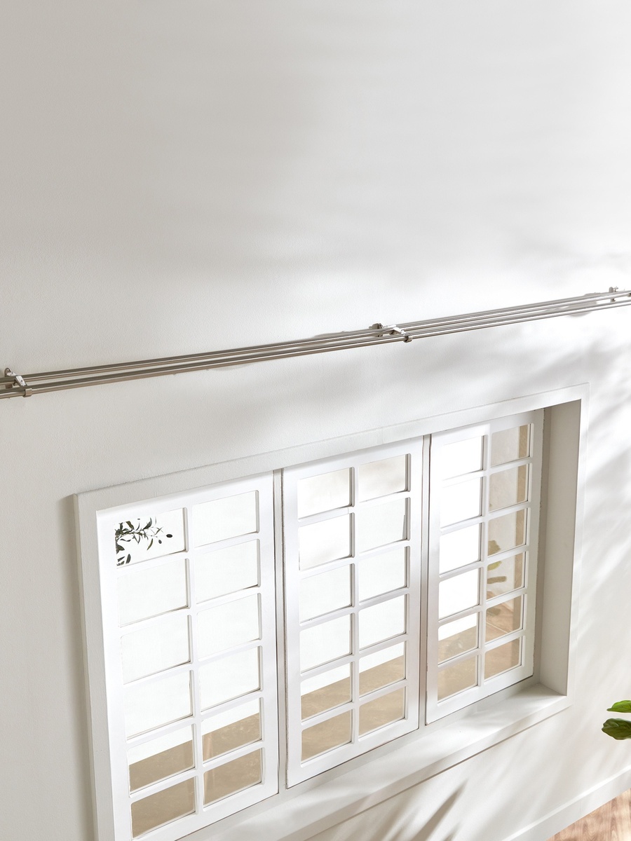 Ball 19mm Double Curtain Rod and Finial - 110-320 cm