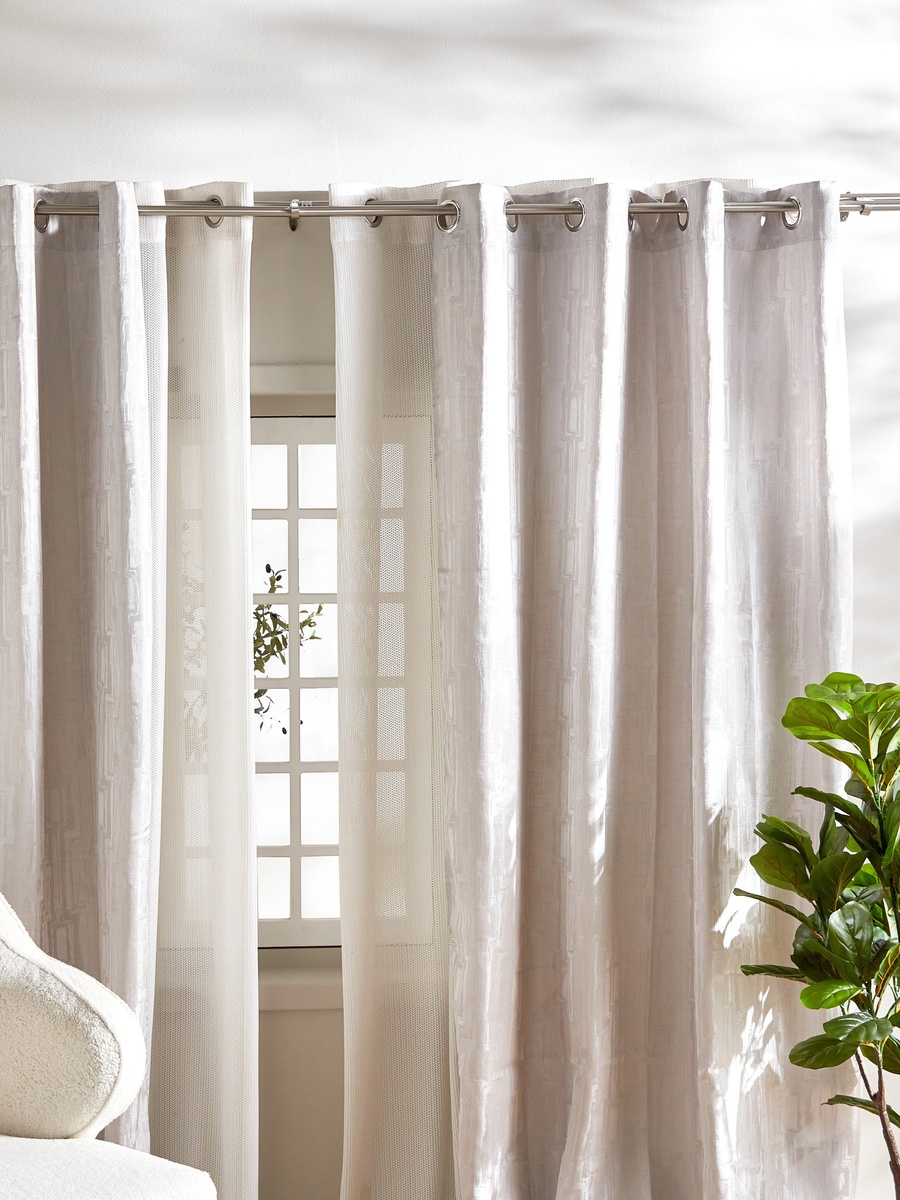 Ball 19mm Double Curtain Rod and Finial - 110-320 cm