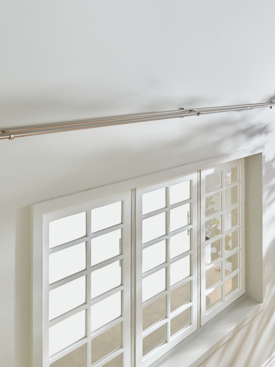 Vista Steel Extendable 19mm Double Curtain Rod - 110-320 cm