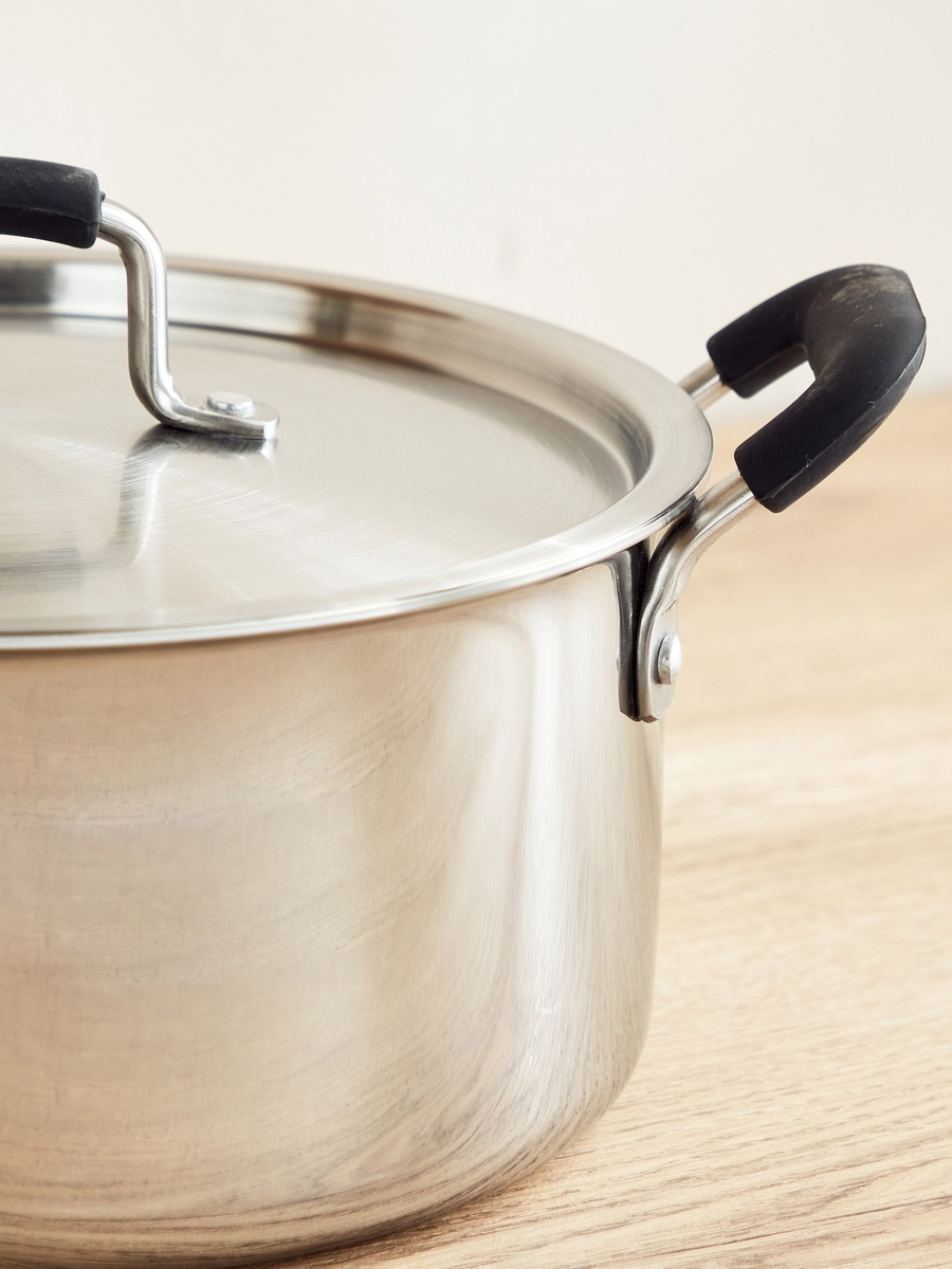Glisten Steel Triply Casserole with Steel Lid - 24 cm