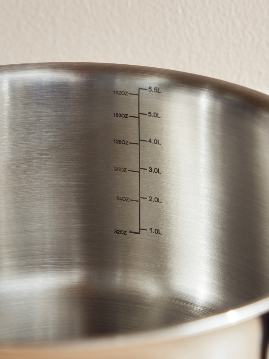 Glisten Steel Triply Casserole with Steel Lid - 24 cm