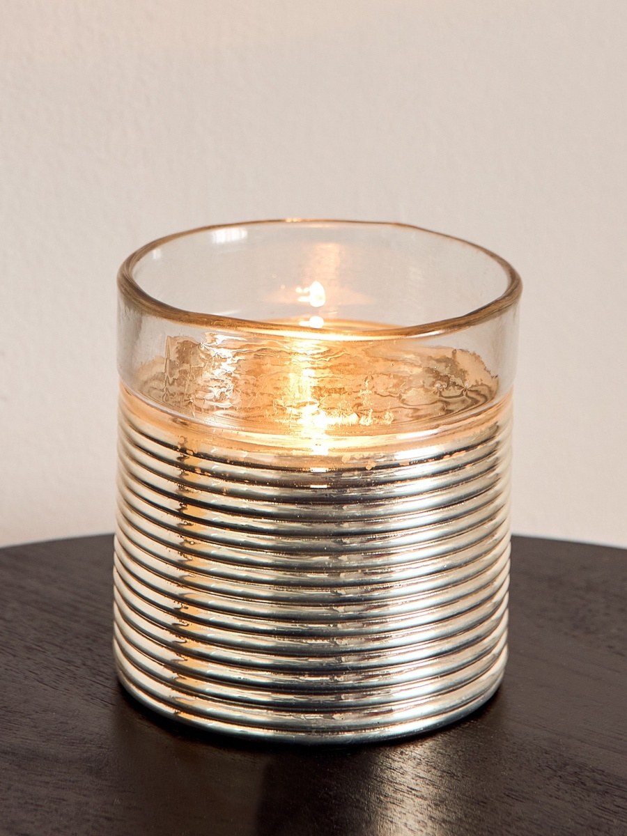Erton Etched Glass Candleholder - 12x12x12 cm