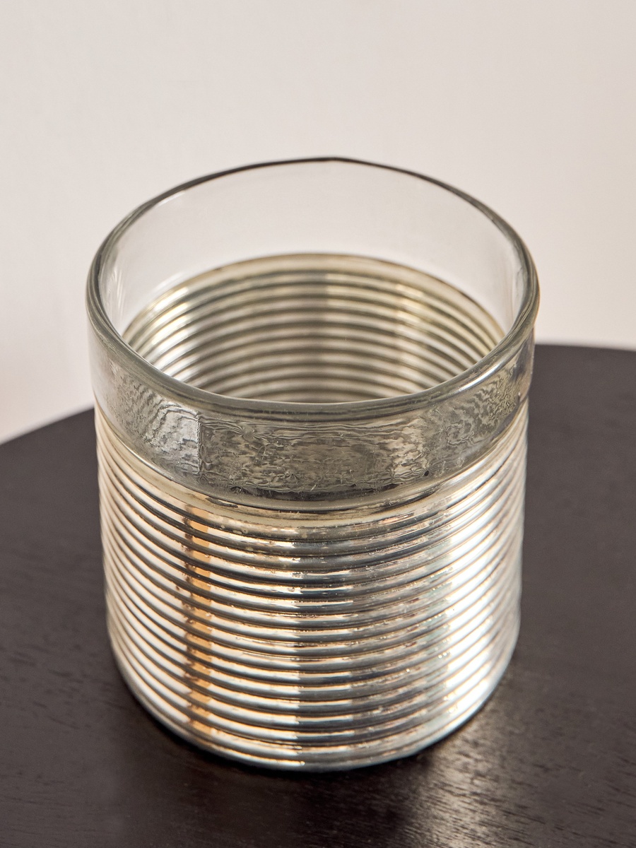 Erton Etched Glass Candleholder - 12x12x12 cm