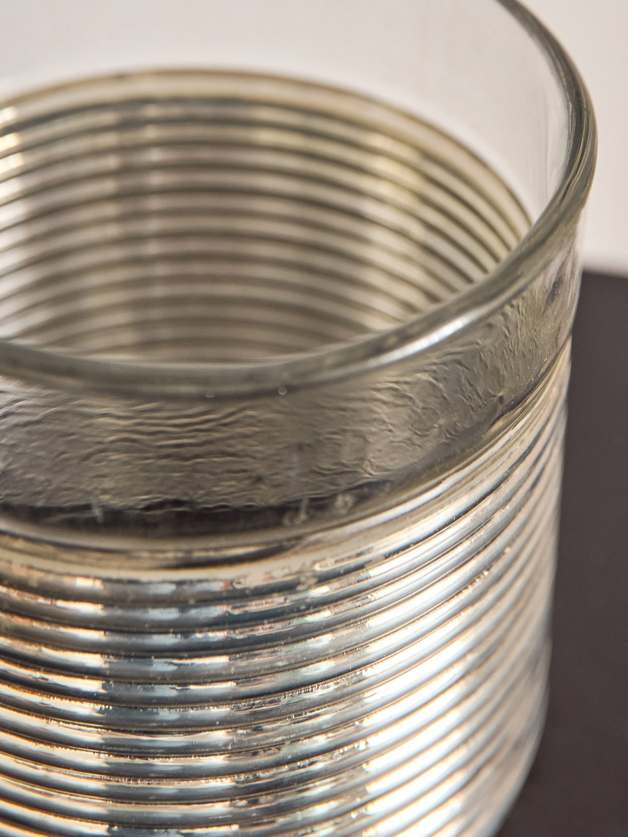 Erton Etched Glass Candleholder - 12x12x12 cm