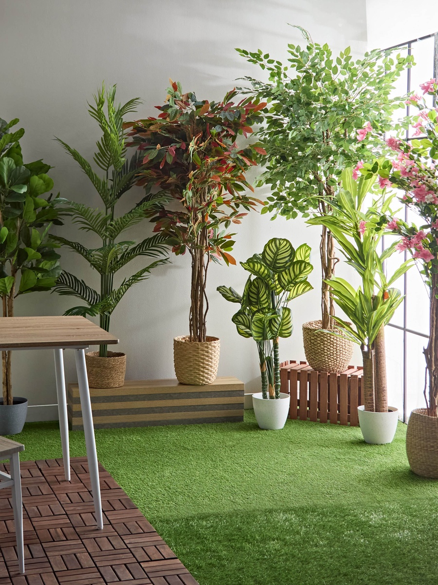 Teodora Artificial Calathea Tree - 105 cm