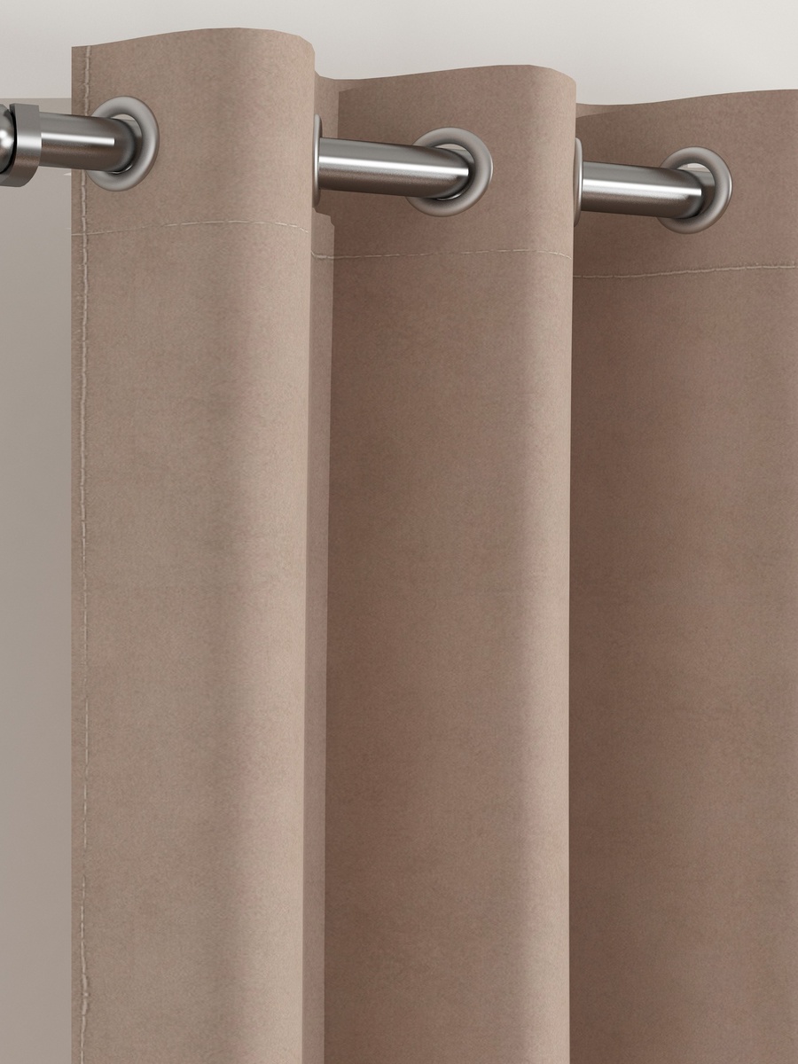 Dove 2-Piece Velvet Extra Long Dimout Curtain Set - 135x300 cm