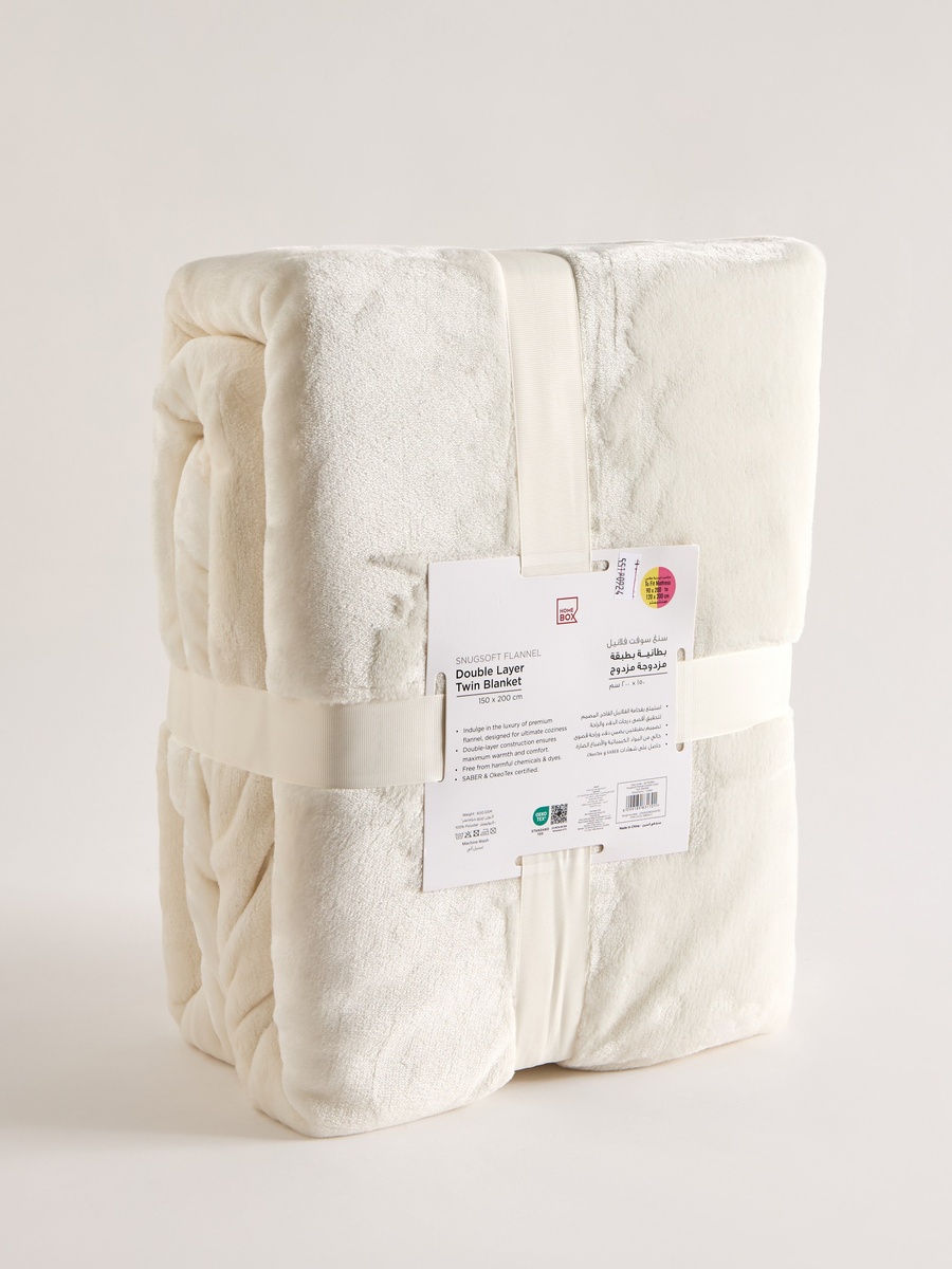 Snugsoft Flannel Double Layer Twin Blanket - 150x200 cm